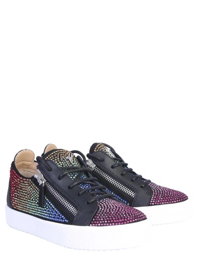 Shop Giuseppe Zanotti Doris Color Sneaker In Black