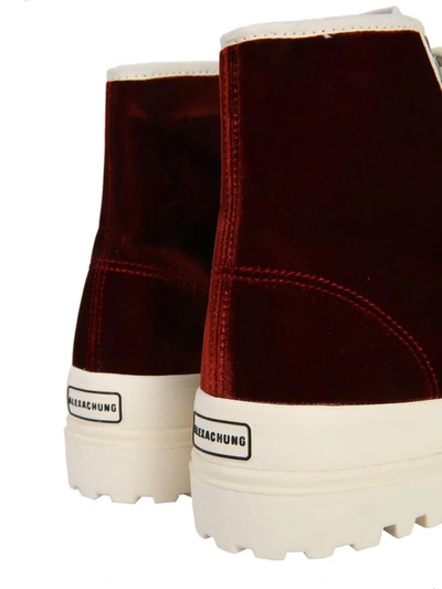 Shop Alexa Chung X Superga High Top Alpina Sneakers In Bordeaux