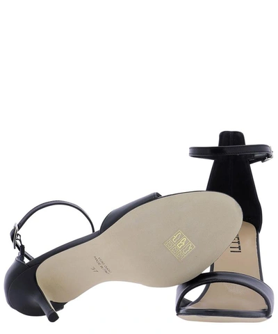 Shop Guglielmo Rotta Leather Sandals With Strap In Black  