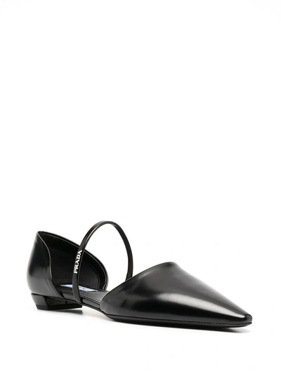 Shop Prada Flat Shoes Black