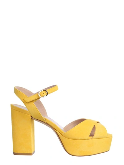 Shop Stuart Weitzman "ivona" Sandal In Yellow