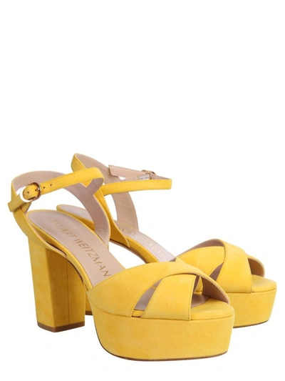 Shop Stuart Weitzman "ivona" Sandal In Yellow