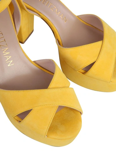 Shop Stuart Weitzman "ivona" Sandal In Yellow