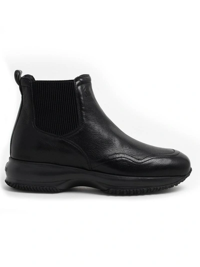 Shop Hogan Black Interactive Chelsea Ankle Boots