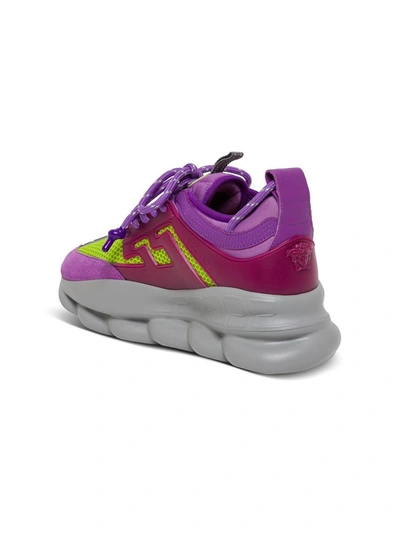 Shop Versace Chain Reaction Sneakers In Multicolor
