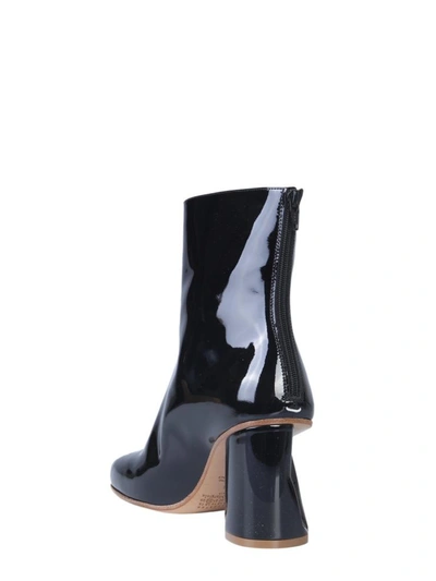 Shop Maison Margiela Ankle Boots With Crushed Heel In Black