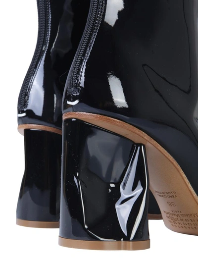 Shop Maison Margiela Ankle Boots With Crushed Heel In Black