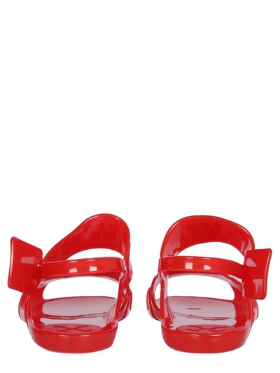 Shop Off-white Jelly Sandals In Red