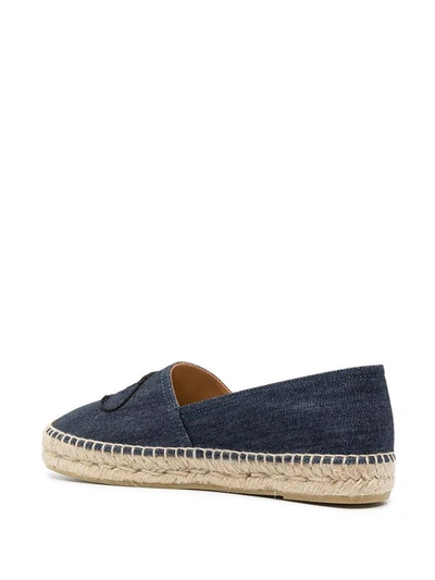 Shop Prada Flat Shoes Denim