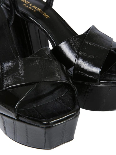 Shop Saint Laurent Farrah Sandals In Black