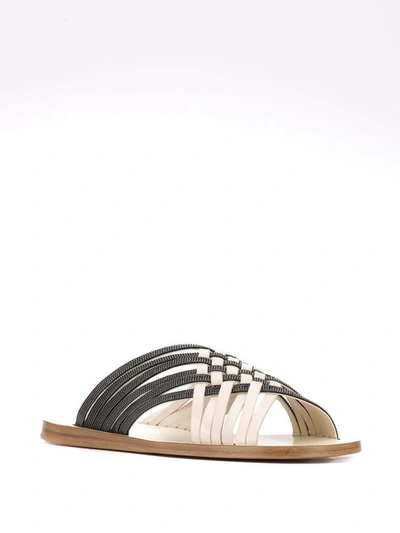 Shop Brunello Cucinelli Sandals White