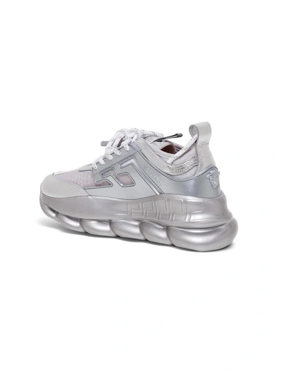 Shop Versace Chain Reaction Sneakers In Metallic