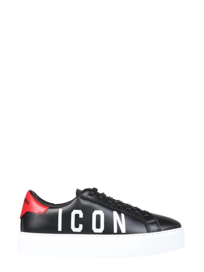 Shop Dsquared2 Sneakers With Logo In Black