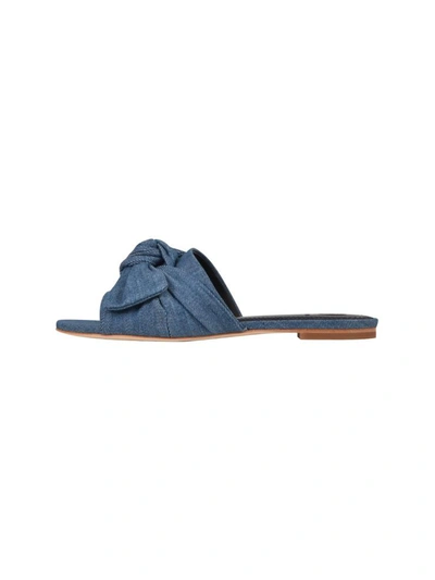 Shop Tory Burch Annabelle Bow Slides In Blue