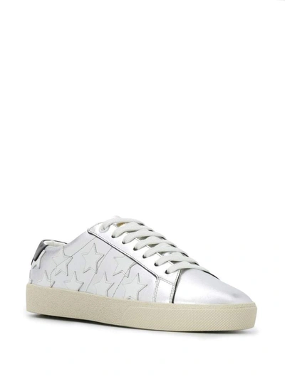Shop Saint Laurent Sneakers Silver