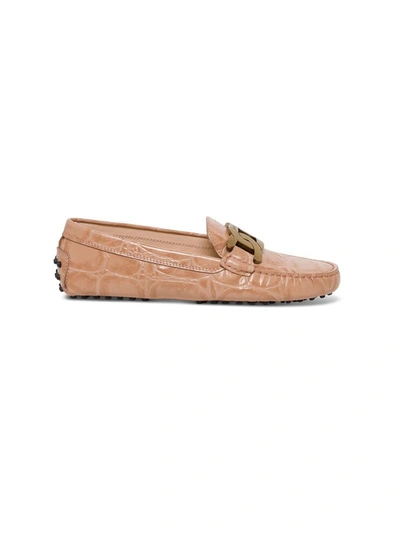Shop Tod's Kate Gommino Leather Loafer In Pink