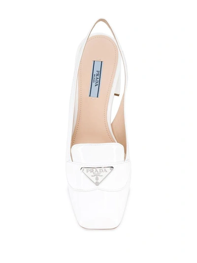 Shop Prada With Heel In Bianco