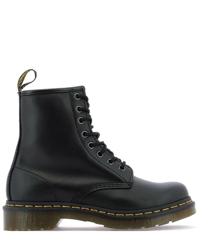 Shop Dr. Martens' "1460 W" Military Boots In Black  