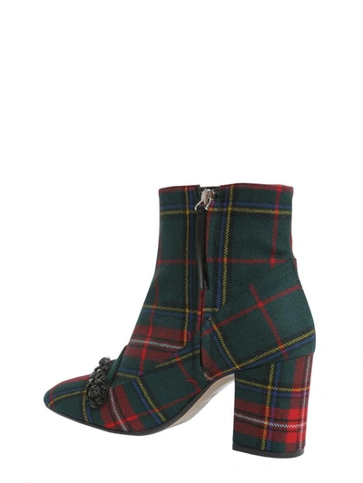 Shop N°21 Check Printed Ankle Boots In Multicolour