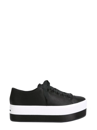 Shop Michael Michael Kors Satin Ronnie Sneakers In Black