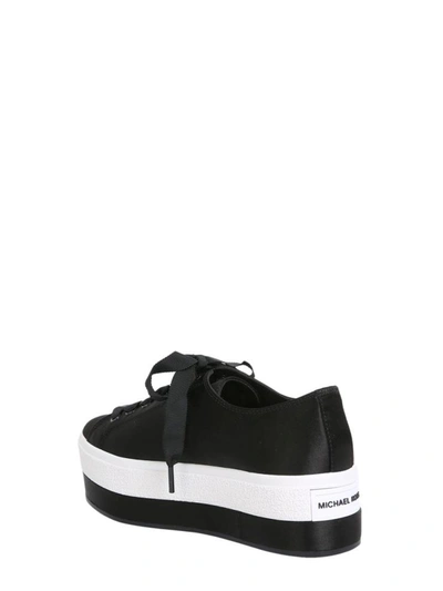 Shop Michael Michael Kors Satin Ronnie Sneakers In Black