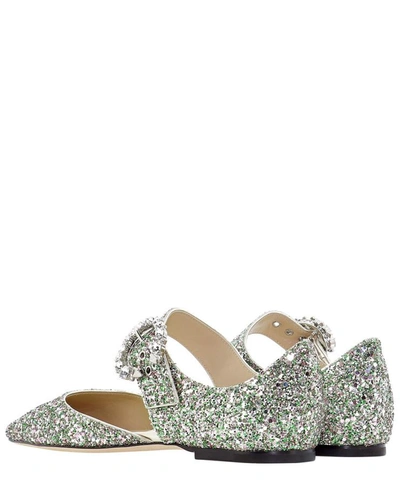 Shop Jimmy Choo "gin Flat" Ballerinas In Green