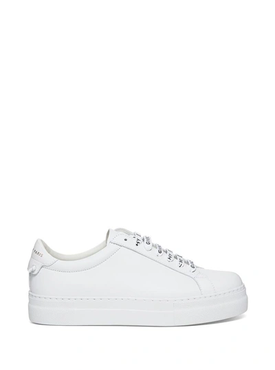 Shop Givenchy Urban Sneakers In Leather With Logoed Laces In White
