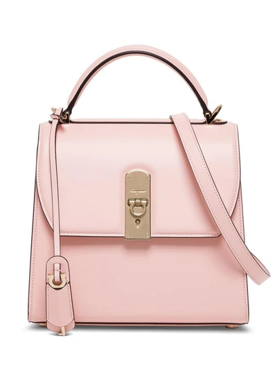 Shop Ferragamo Boxyz Handbag In Pink Leather