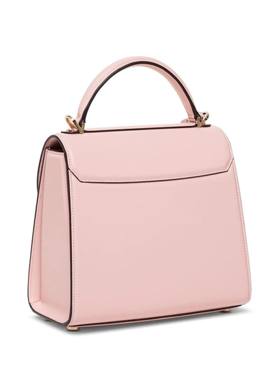 Shop Ferragamo Boxyz Handbag In Pink Leather