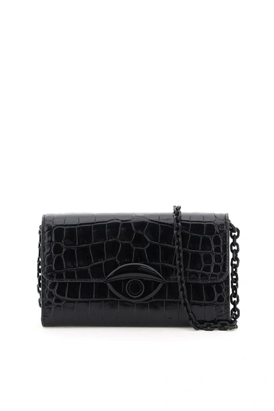 Shop Kenzo Tali Clutch Chain Strap In Noir