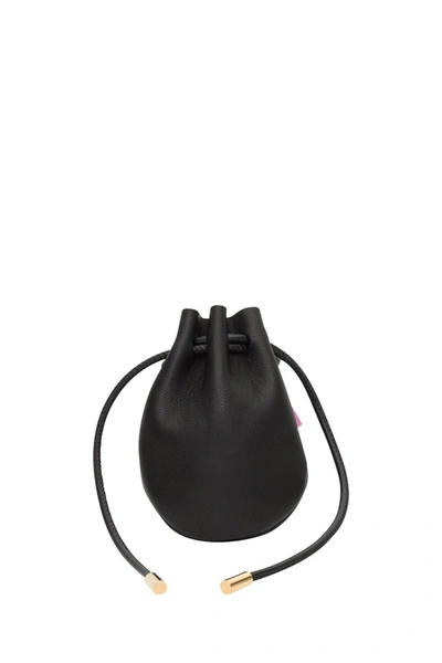 Shop Tubici Mykonos Neck Bag In Leather In Black
