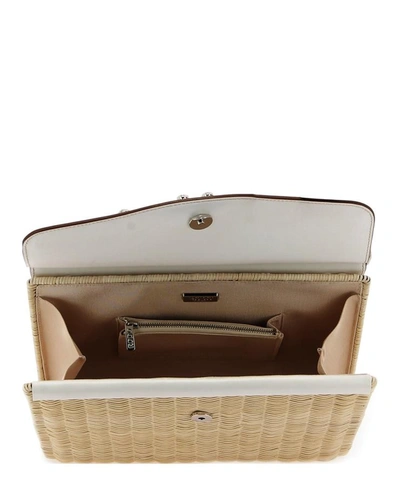 Shop Rodo "wicker Small Paris" Handbag In Beige