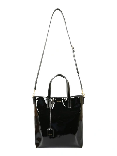 Shop Saint Laurent Toy North West Shopping Bag In Black