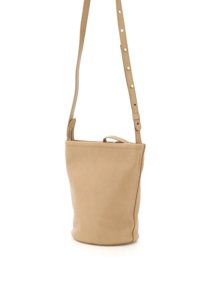 Shop Mansur Gavriel Bucket Bag With Zip In Nocciola