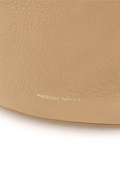 Shop Mansur Gavriel Bucket Bag With Zip In Nocciola