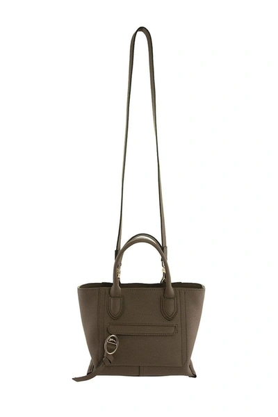 Shop Longchamp Mailbox Bag With Handle S In Mole