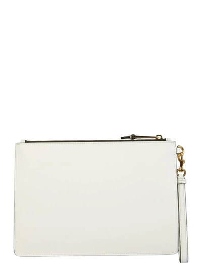 Shop Moschino Pouch With Maxi Logo In White