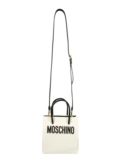 Shop Moschino Mini Tote Bag With Italian Teddy Bear Print In White