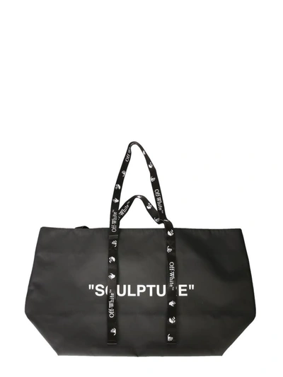 Shop Off-white "commercial" Shopping Bag In Black