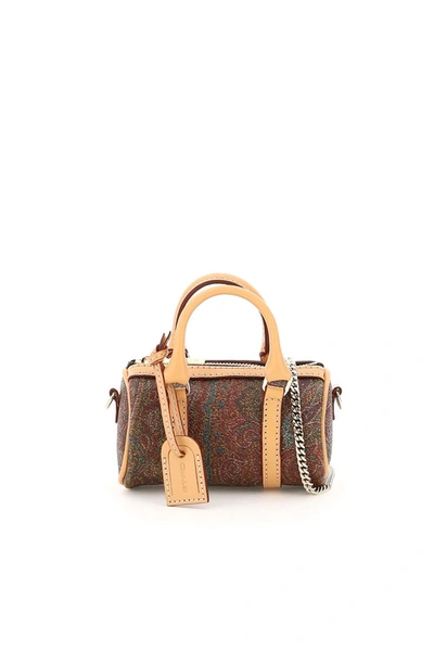 Shop Etro Paisley Micro Bag In Rosso