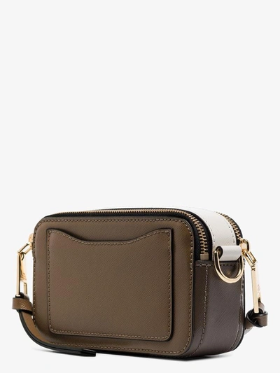 Shop Marc Jacobs Snapshot Crossbody Bag With Logo In Grey