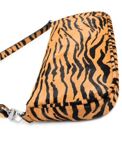Shop By Far Tiger Print Rachel Bag In Orange
