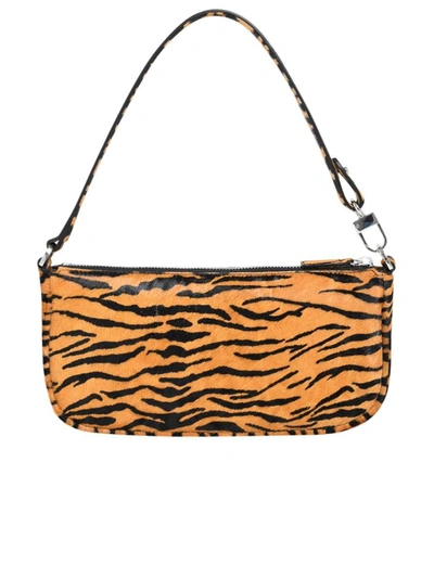 Shop By Far Tiger Print Rachel Bag In Orange