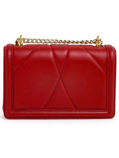 Shop Dolce & Gabbana Tracolla Mini Devotion Rossa In Red