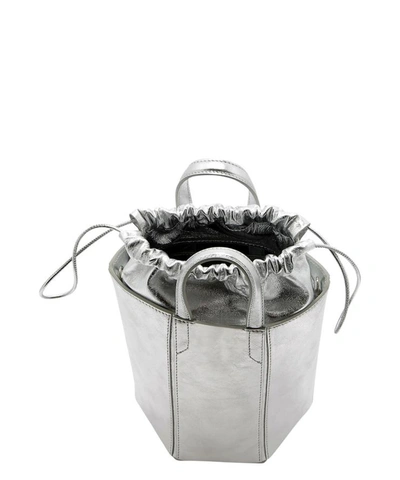 Shop Off-white "laminate Allen Bucket" Handbag In Silver