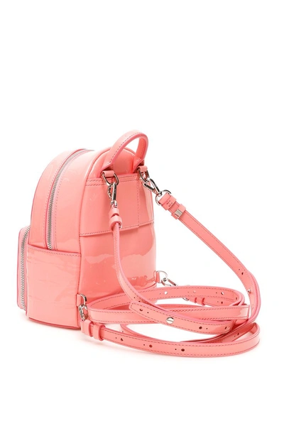 Shop Mcm Stark Diamond Backpack In Salmon Rose