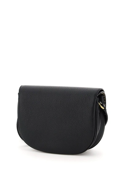 Shop Ferragamo Salvatore  Gancini Double Flap Crossbody Bag In Nero