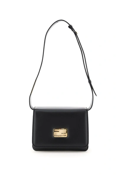 Shop Fendi Id Medium Shoulder Bag In Nero Uovo Praline Os