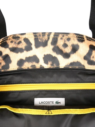Shop Lacoste Shopper Bag With Animal Print In Animalier