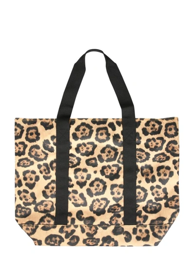 Shop Lacoste Shopper Bag With Animal Print In Animalier